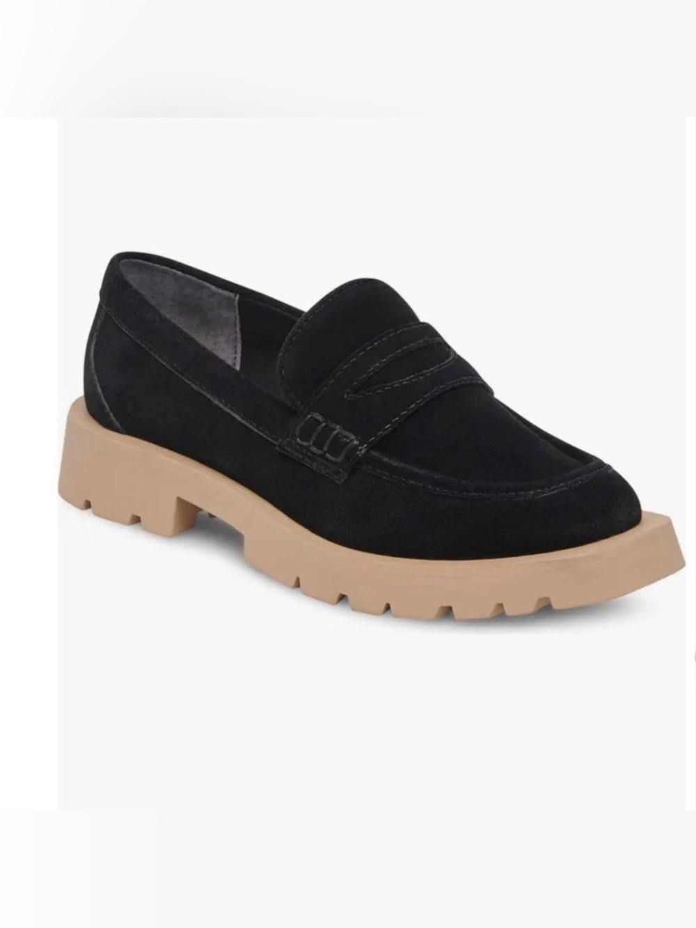 NWOT Dolce Vita ELIAS Womens Slip on Loafer Lug Soles Suede Sz 9.5 Dark Academia